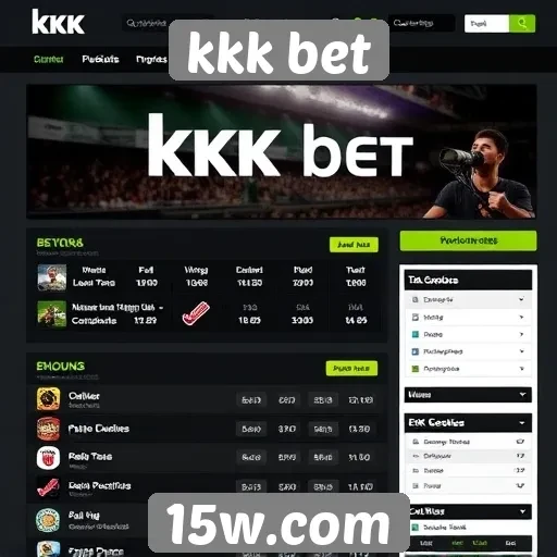 Análise da interface do usuário do site kkk bet